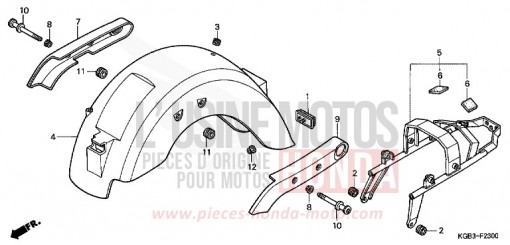 REAR FENDER VT125CX de 1999